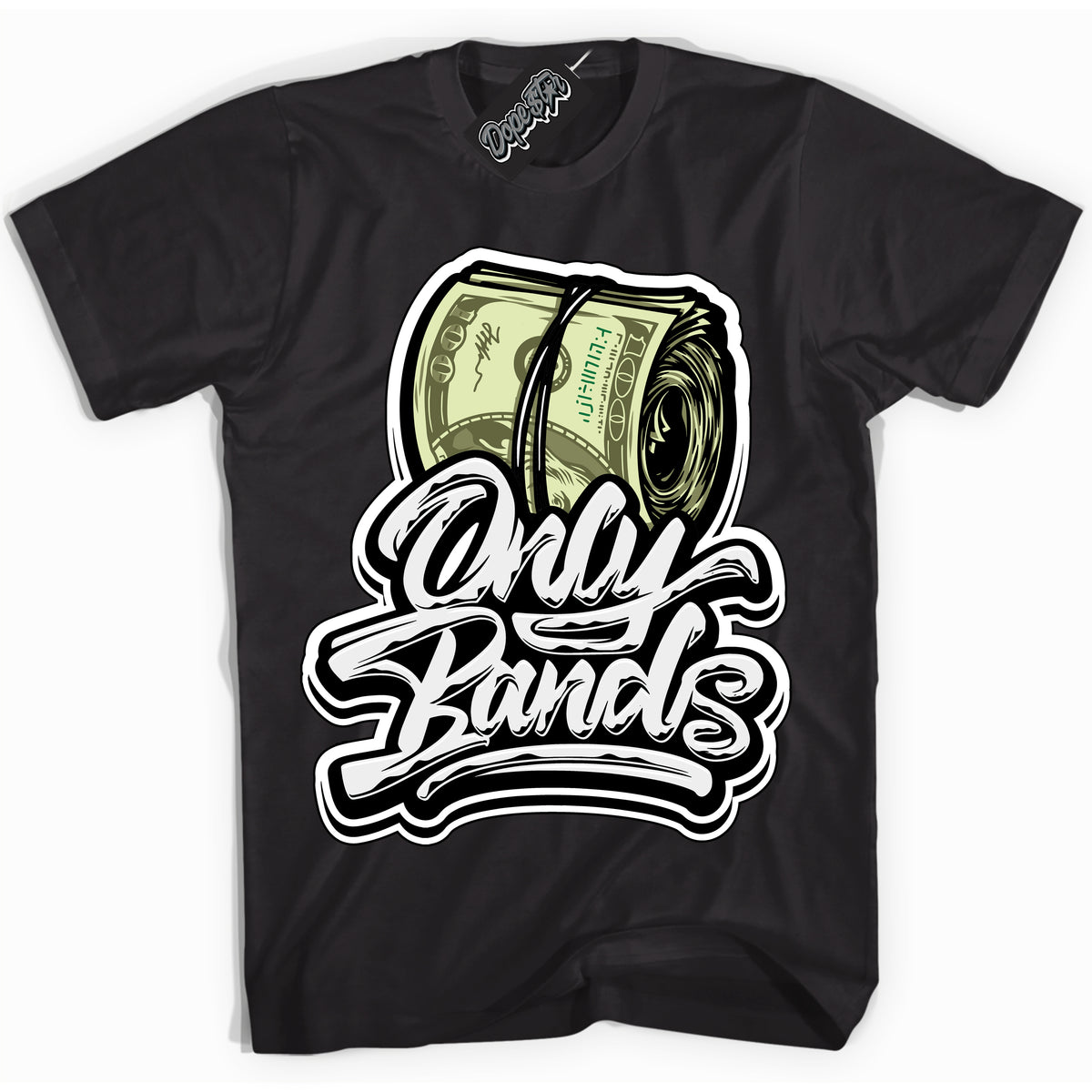 AJ1 Mid Off Noir Toe ‘Only Bands’ – Black Streetwear T-Shirt | Sneaker Matching shirt for AJ1 Mid Off Noir Toe | Men's and Women's Streetwear Graphic Tee by Sneaker Shirts Outlet.
