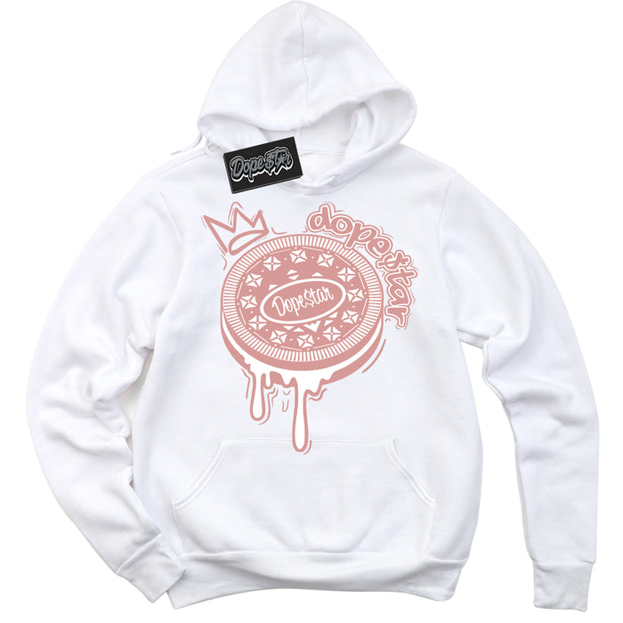 Cool White Hoodie with “Oreo DS” design that Perfectly Matches Legend Pink 1s Jordans.