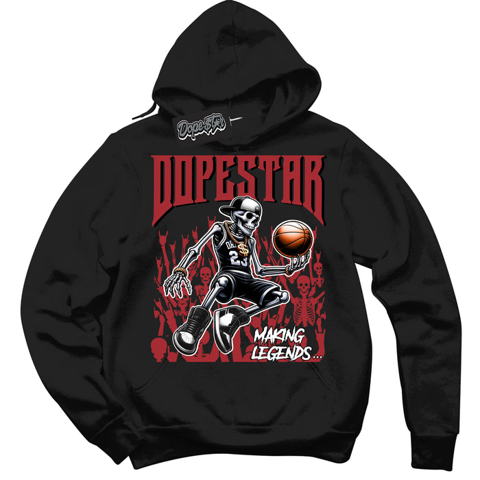 AJ1 Retro High '85 OG Bred ‘Making Legends’ – Black Streetwear Hoodie | Sneaker Matching sweatshirt for AJ1 Retro High '85 OG Bred | Men's and Women's Streetwear Graphic Hoodie by Sneaker Shirts Outlet
