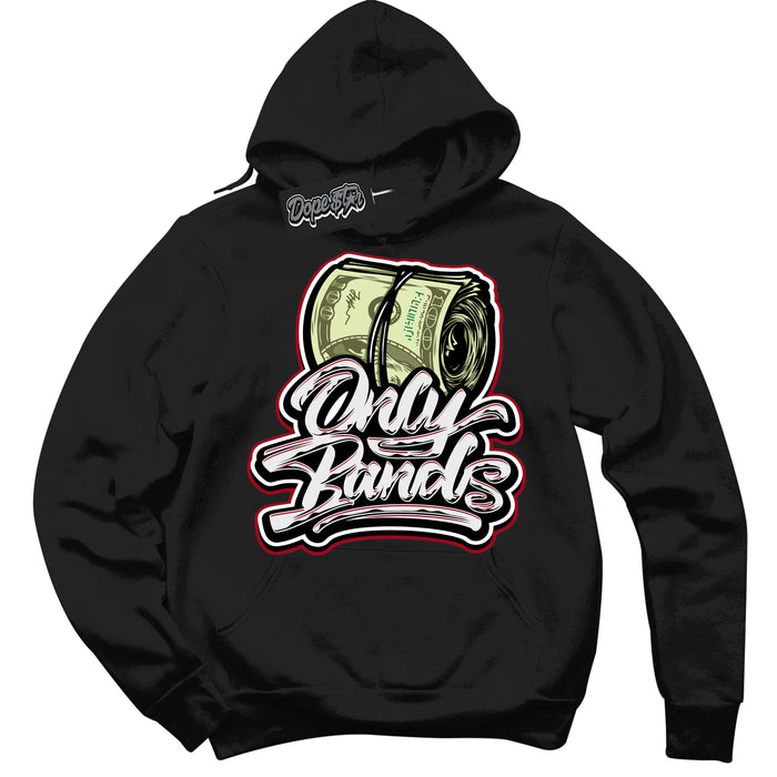 AJ1 Retro High '85 OG Bred ‘Only Bands’ – Black Streetwear Hoodie | Sneaker Matching sweatshirt for AJ1 Retro High '85 OG Bred | Men's and Women's Streetwear Graphic Hoodie by Sneaker Shirts Outlet
