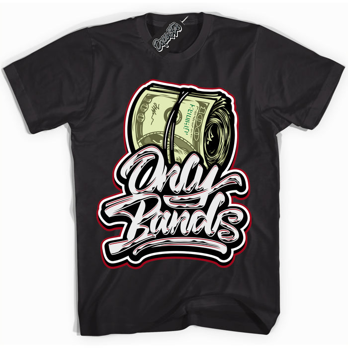 AJ1 Retro High '85 OG Bred ‘Only Bands’ – Black Streetwear T-Shirt | Sneaker Matching shirt for AJ1 Retro High '85 OG Bred | Men's and Women's Streetwear Graphic Tee by Sneaker Shirts Outlet.
