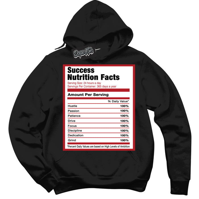 AJ1 Retro High '85 OG Bred ‘Success Nutrition – Black Streetwear Hoodie | Sneaker Matching sweatshirt for AJ1 Retro High '85 OG Bred | Men's and Women's Streetwear Graphic Hoodie by Sneaker Shirts Outlet