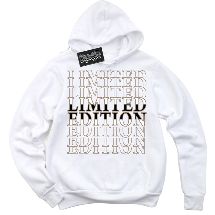 Cool White Hoodie with “ Limited Edition ”  design that Perfectly Matches  Latte 1s Sneakers.