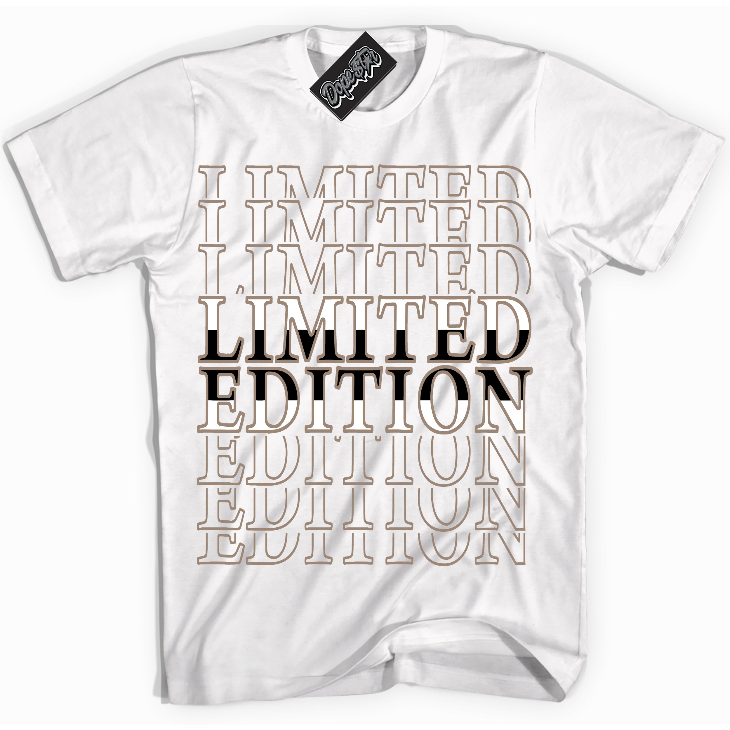 Cool White Shirt with “ Limited Edition ” design that perfectly matches Latte 1s Sneakers.