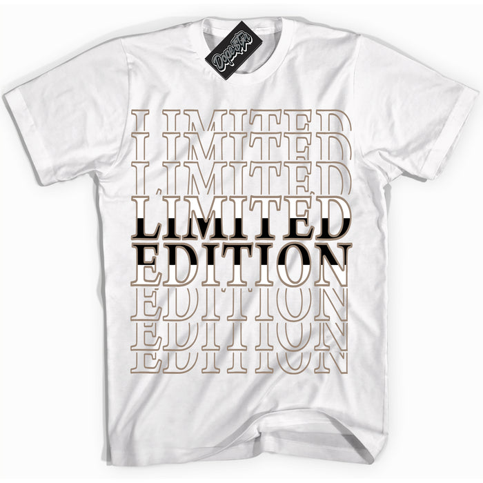 Cool White Shirt with “ Limited Edition ” design that perfectly matches Latte 1s Sneakers.