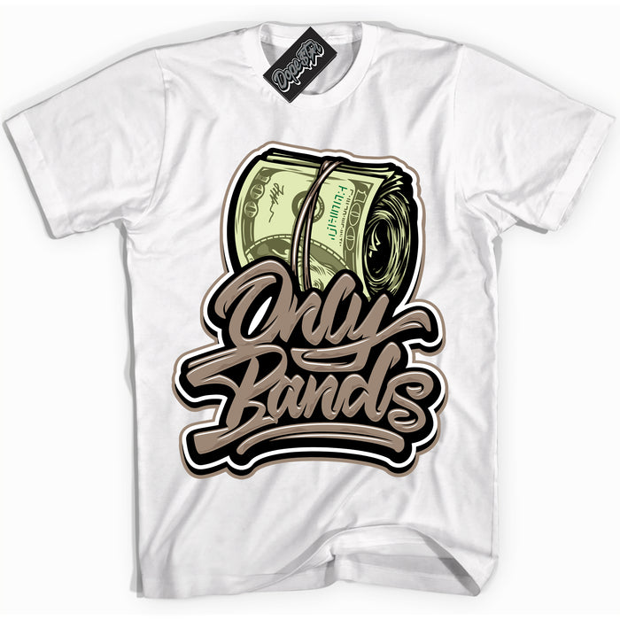 Cool White Shirt with “ Only Bands ” design that perfectly matches Latte 1s Sneakers.