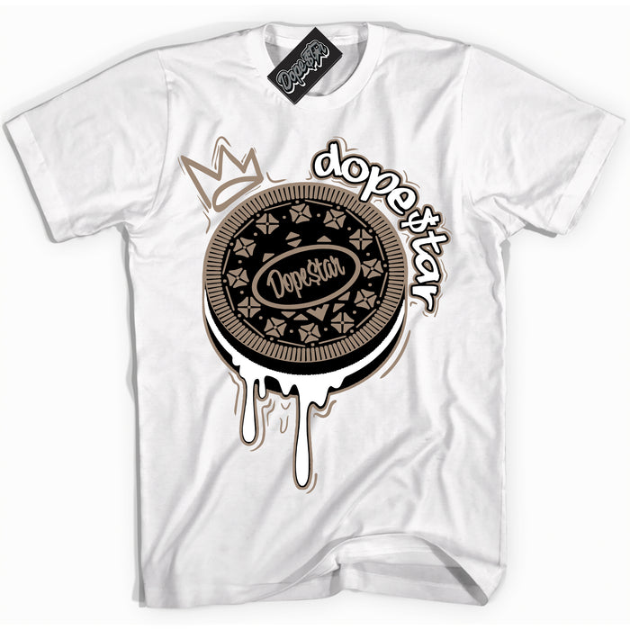 Cool White Shirt with “ Oreo DS ” design that perfectly matches Latte 1s Sneakers.