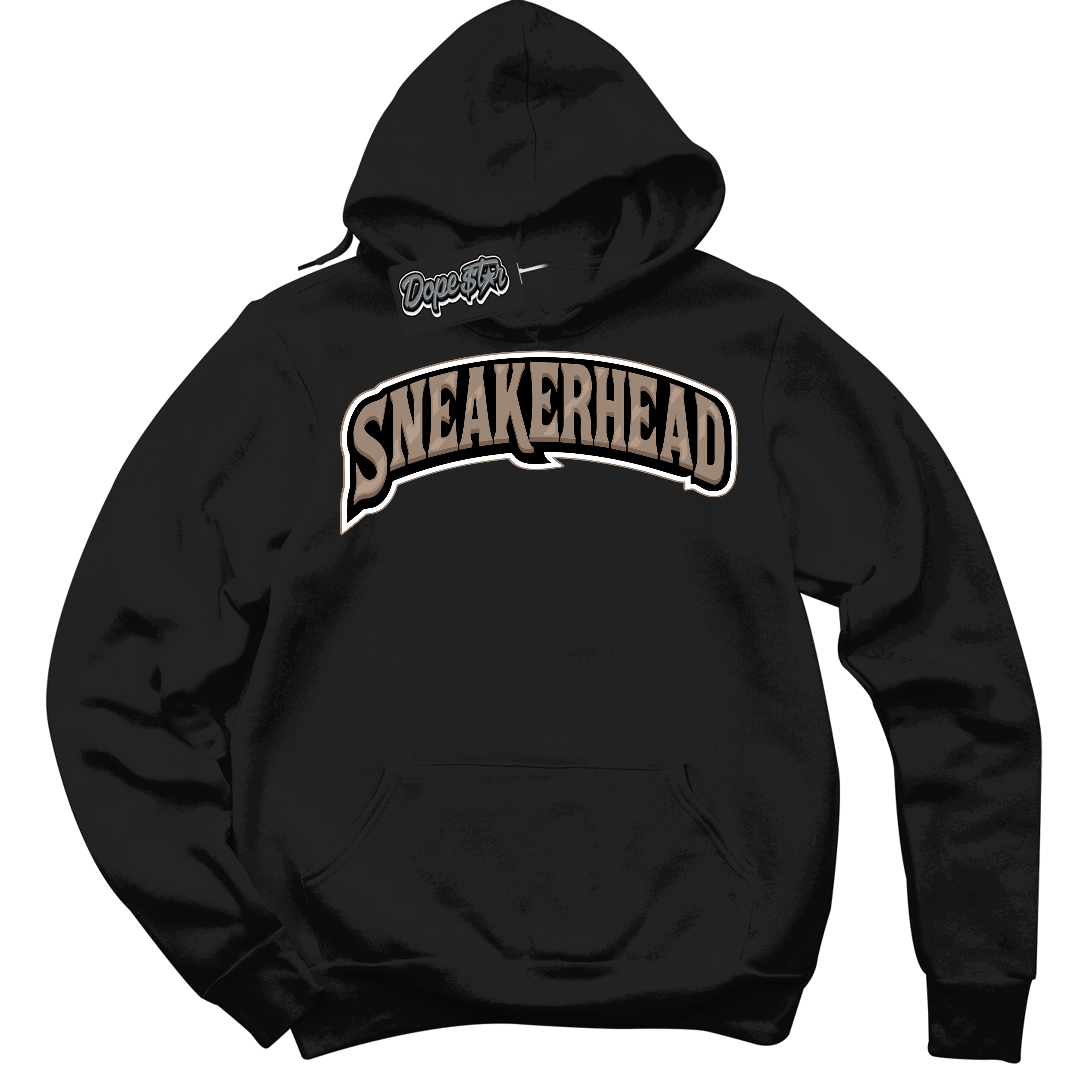 Cool Black Hoodie with “ Sneakerhead ”  design that Perfectly Matches  Latte 1s Sneakers.