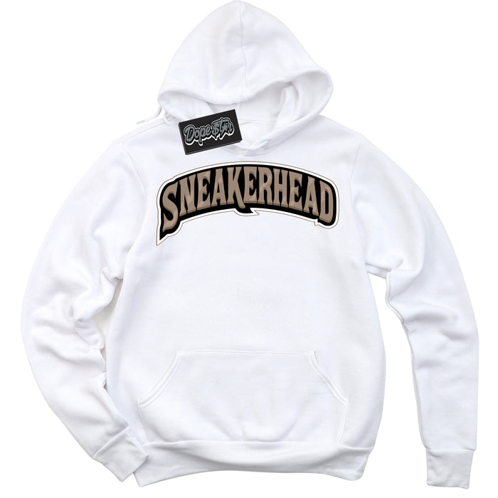 Cool White Hoodie with “ Sneakerhead ”  design that Perfectly Matches  Latte 1s Sneakers.