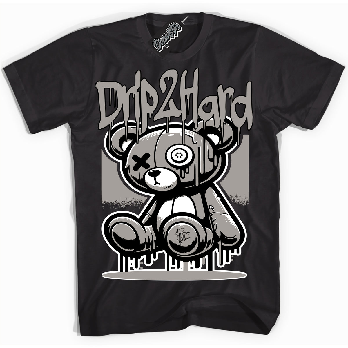 Cool Black Shirt with “Drip 2 Hard” design that perfectly matches the Satin Shadow 1s Jordans.