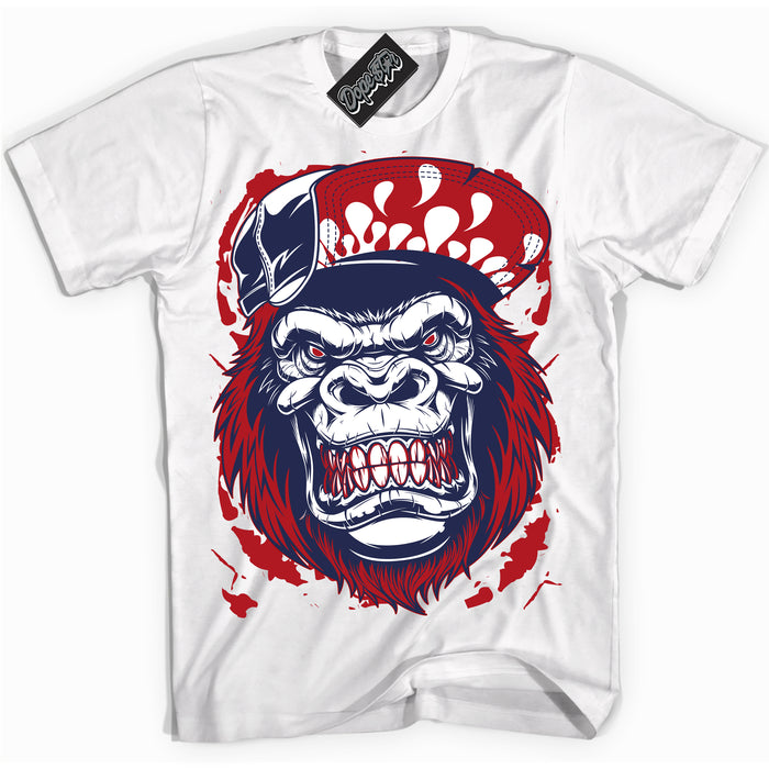 Cool White Shirt with “Gorilla Beast” design that perfectly matches the Howard University 1s Jordans.