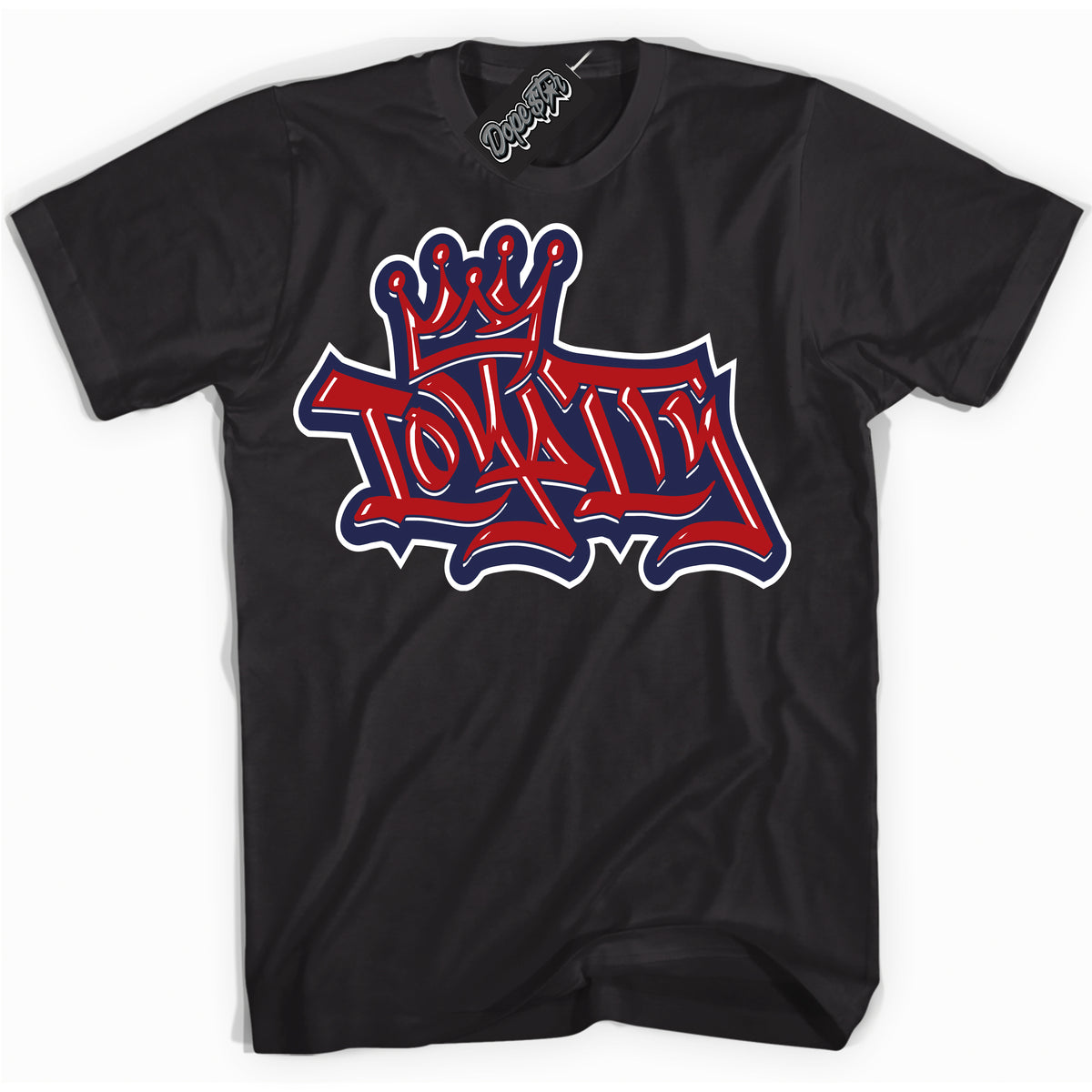 Cool Black Shirt with “Loyalty Crown” design that perfectly matches the Howard University 1s Jordans.