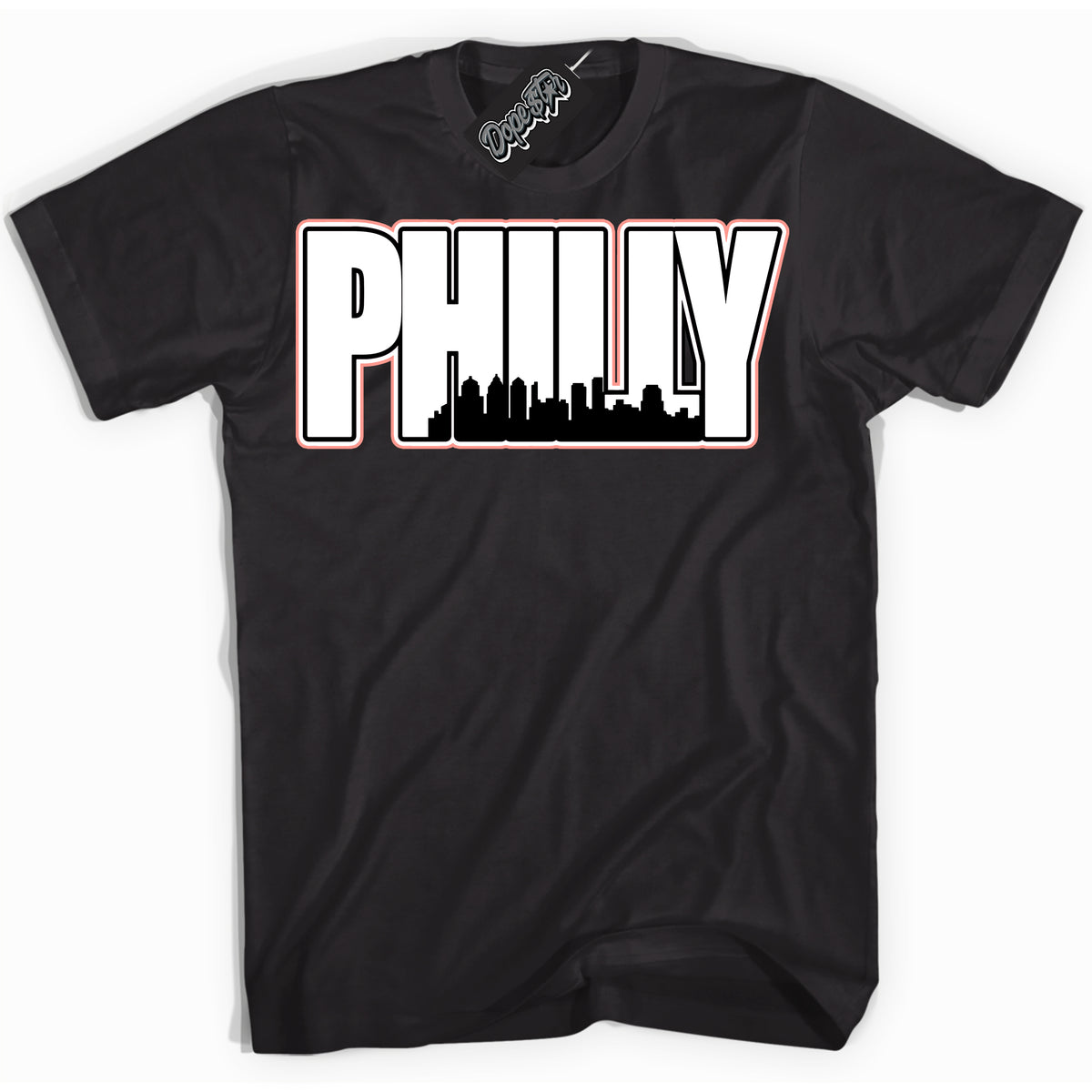 Cool Black Shirt with “Philly” design that perfectly matches the Paris Saint-Germain 1s Jordans.