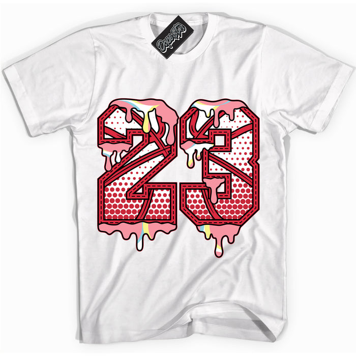 Cool White graphic tee with “ 23 Ball ” design, that perfectly matches Spider-Verse 1s sneakers 