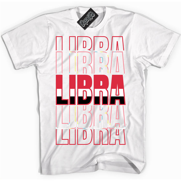 Cool White graphic tee with “ Libra ” design, that perfectly matches Spider-Verse 1s sneakers 