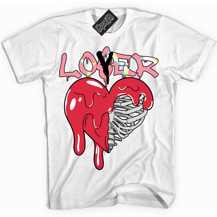 Cool White graphic tee with “ Lover Loser ” design, that perfectly matches Spider-Verse 1s sneakers 