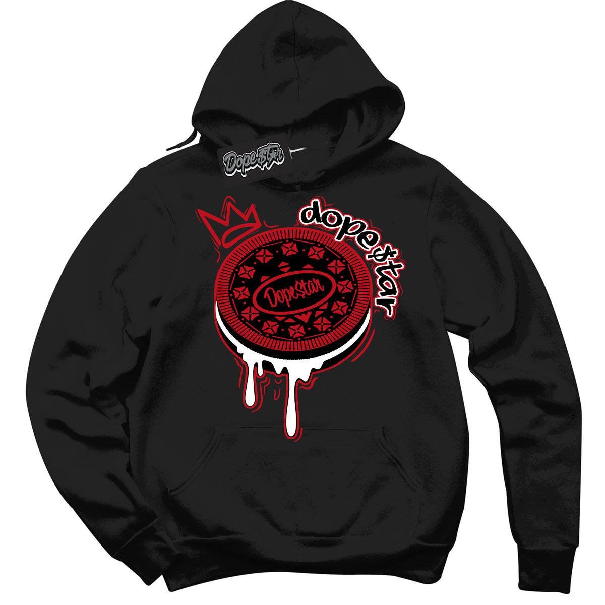 Cool Black Hoodie with “ Oreo DS ”  design that Perfectly Matches Trophy Room 1s Jordans.
