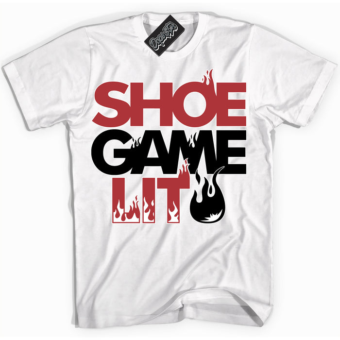 Cool White Shirt with “ Shoe Game Lit ” design that perfectly matches Chicago 2s Sneakers.