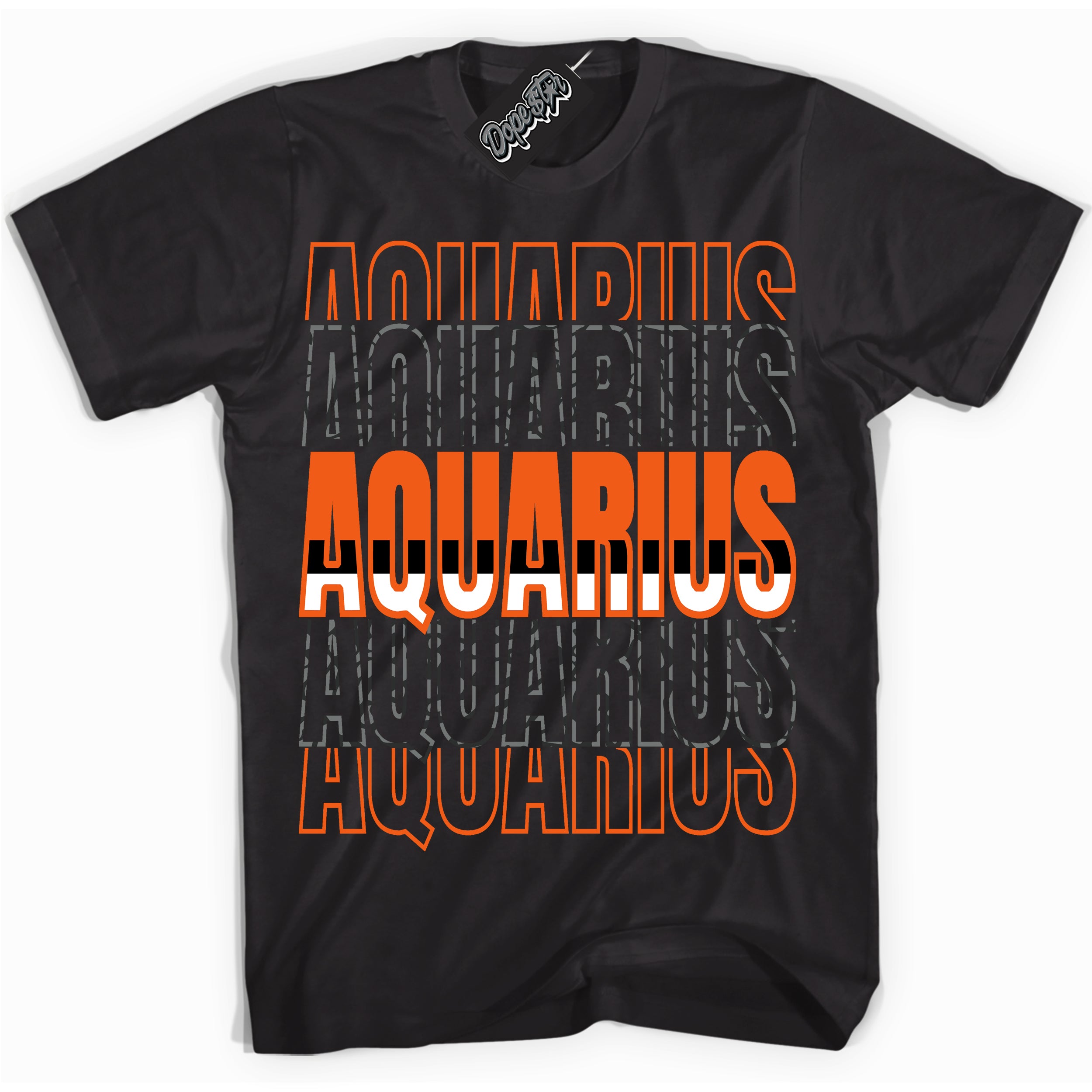 Cool Black graphic tee with “ Aquarius ” design, that perfectly matches Fear Pack 3s sneakers 