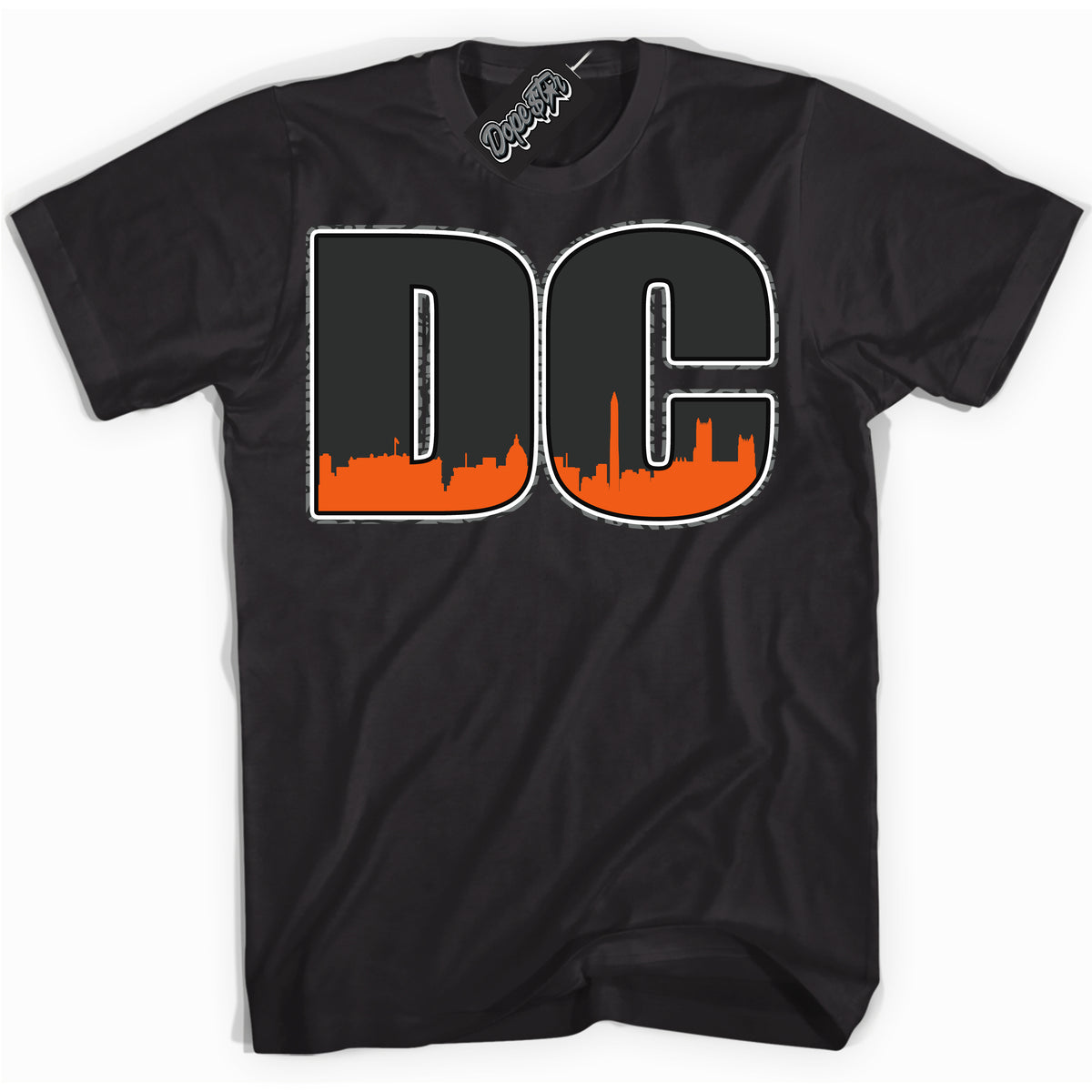Cool Black graphic tee with “ DC ” design, that perfectly matches Fear Pack 3s sneakers 