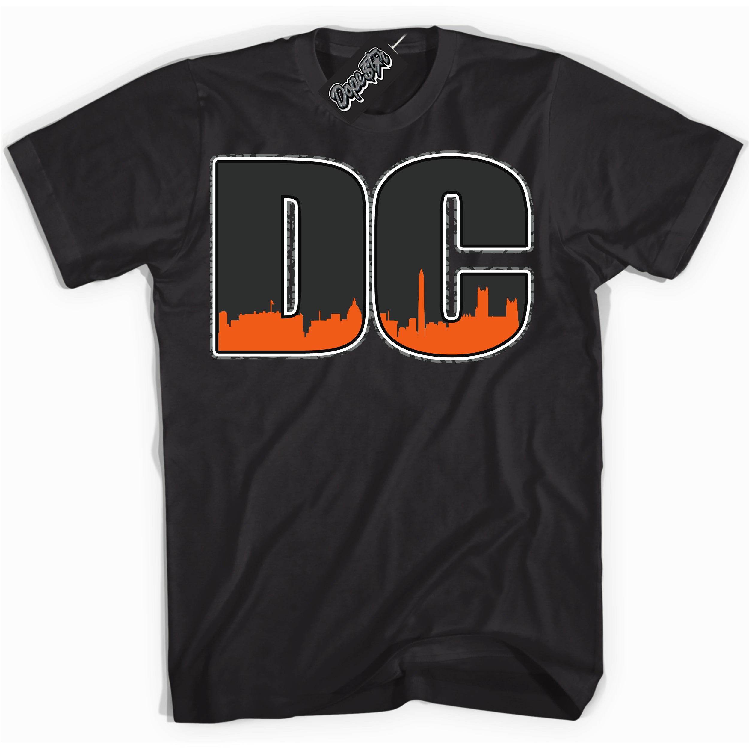 Cool Black graphic tee with “ DC ” design, that perfectly matches Fear Pack 3s sneakers 