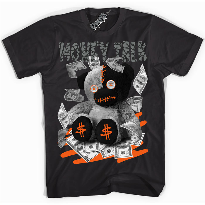 Cool Black graphic tee with “ Glow Money Talk Bear ” design, that perfectly matches Fear Pack 3s sneakers 