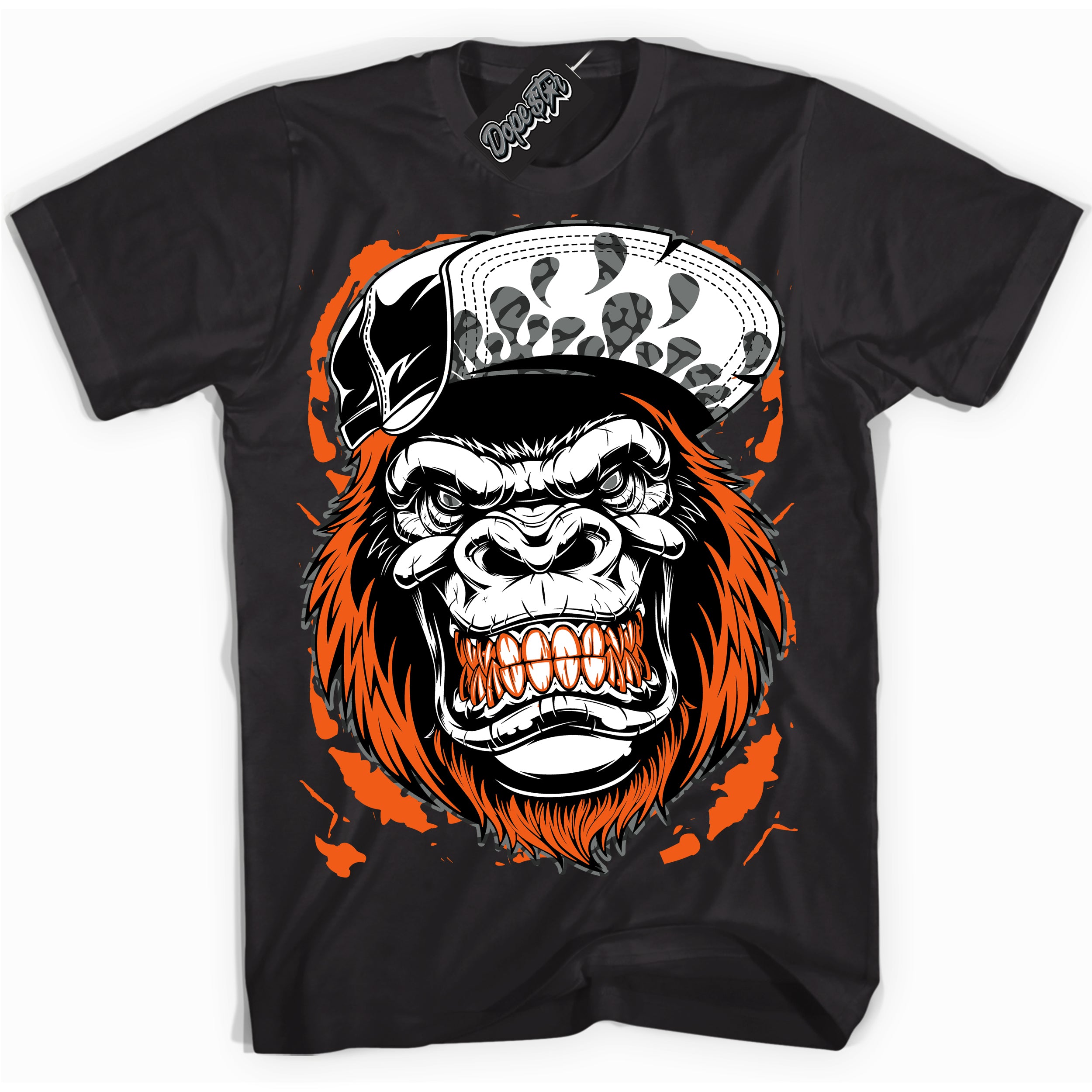 Cool Black graphic tee with “ Gorilla Beast ” design, that perfectly matches Fear Pack 3s sneakers 