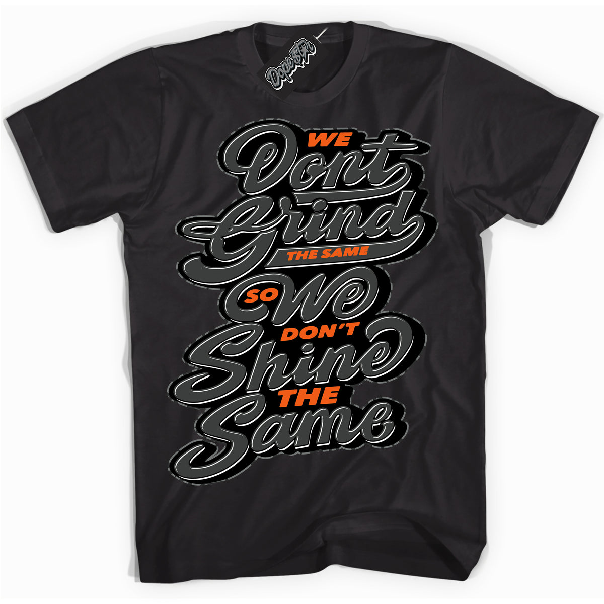 Cool Black graphic tee with “ Grind Shine ” design, that perfectly matches Fear Pack 3s sneakers 