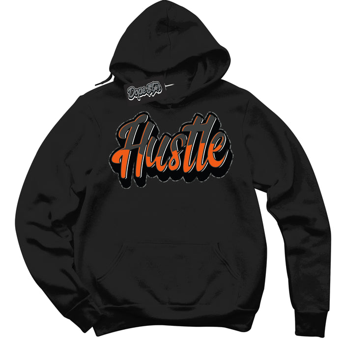 Cool Black Graphic DopeStar Hoodie with “  Hustle  “ print, that perfectly matches Fear Pack 3s sneakers