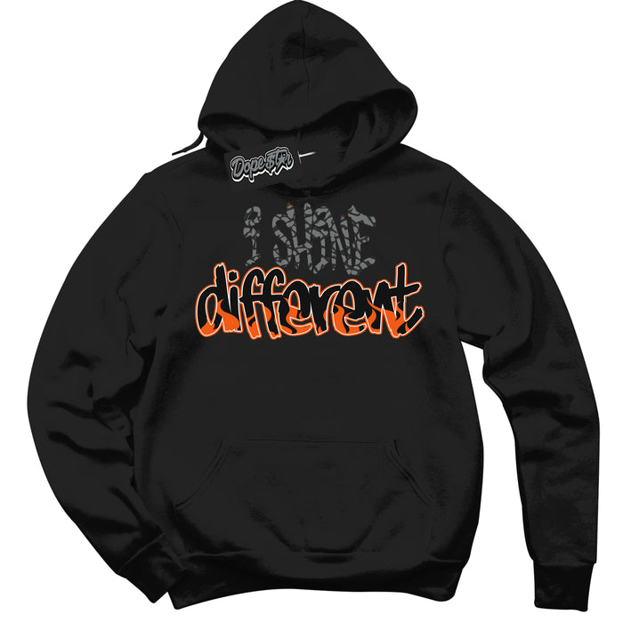 Cool Black Graphic DopeStar Hoodie with “ I Shine Different “ print, that perfectly matches Fear Pack 3s sneakers