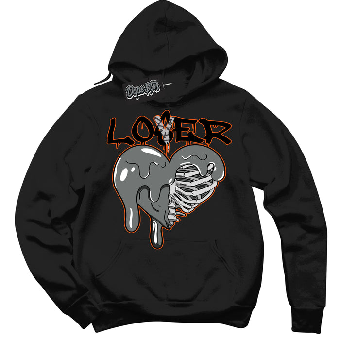 Cool Black Graphic DopeStar Hoodie with “  Lover Loser  “ print, that perfectly matches Fear Pack 3s sneakers