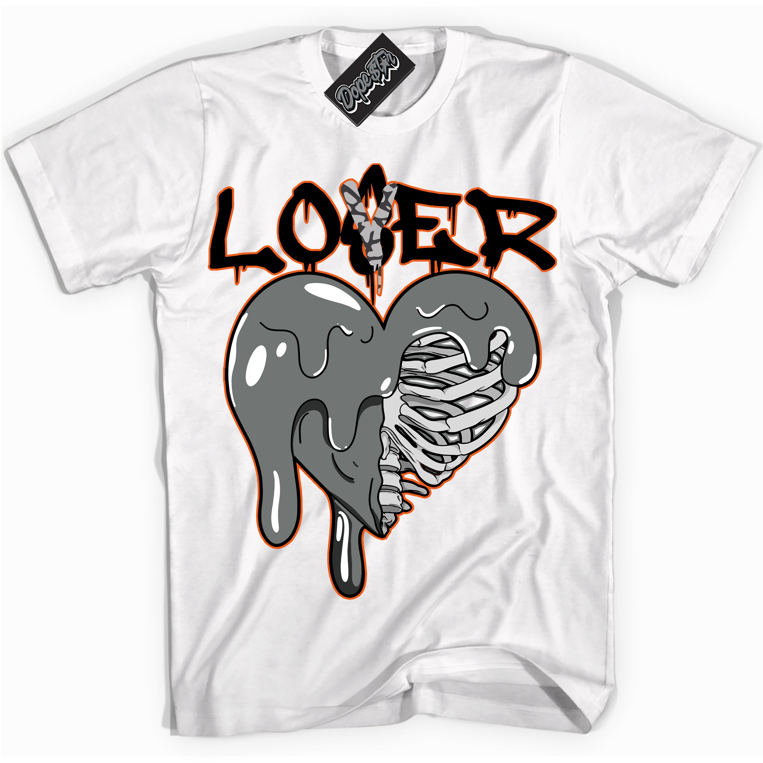 Cool White graphic tee with “ Lover Loser ” design, that perfectly matches Fear Pack 3s sneakers 