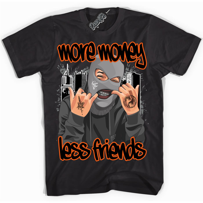 Cool Black graphic tee with “ More Money Less Friends ” design, that perfectly matches Fear Pack 3s sneakers 