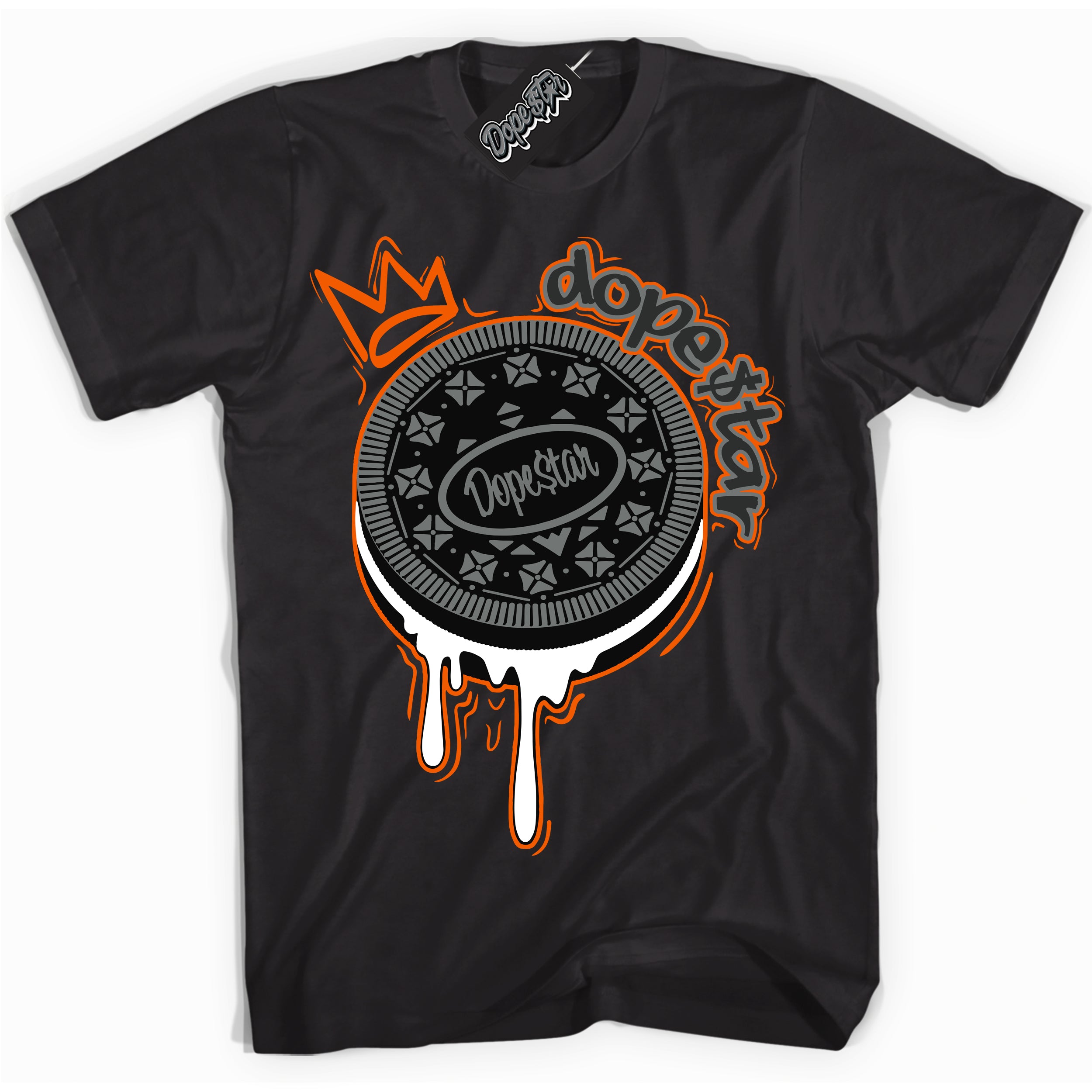 Cool Black graphic tee with “ Oreo DS ” design, that perfectly matches Fear Pack 3s sneakers 