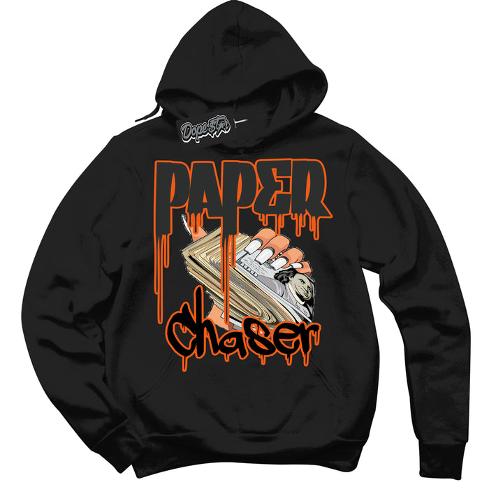 Cool Black Graphic DopeStar Hoodie with “  Paper Chaser  “ print, that perfectly matches Fear Pack 3s sneakers