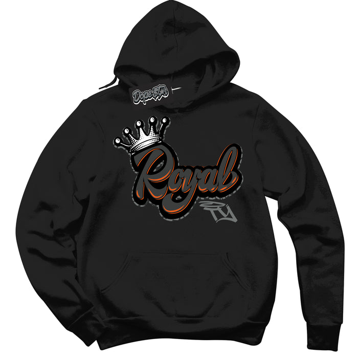 Cool Black Graphic DopeStar Hoodie with “  Royalty  “ print, that perfectly matches Fear Pack 3s sneakers