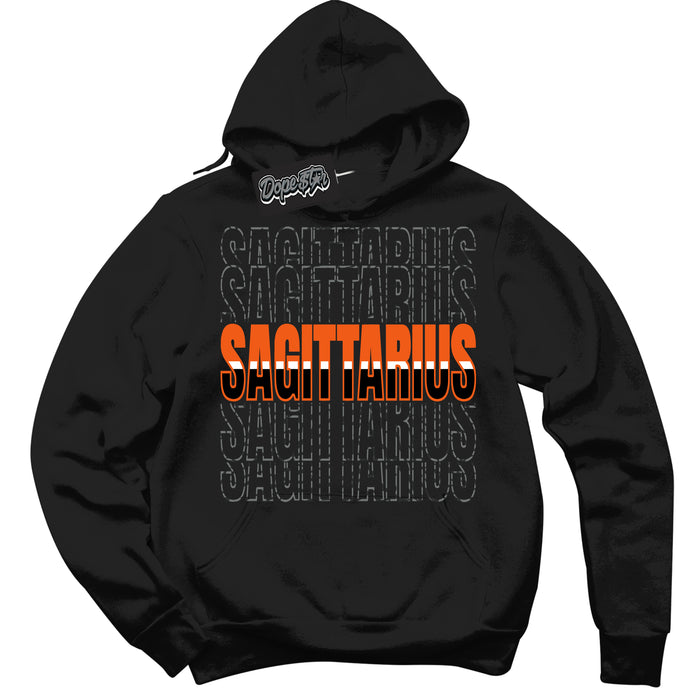 Cool Black Graphic DopeStar Hoodie with “  Sagittarius  “ print, that perfectly matches Fear Pack 3s sneakers