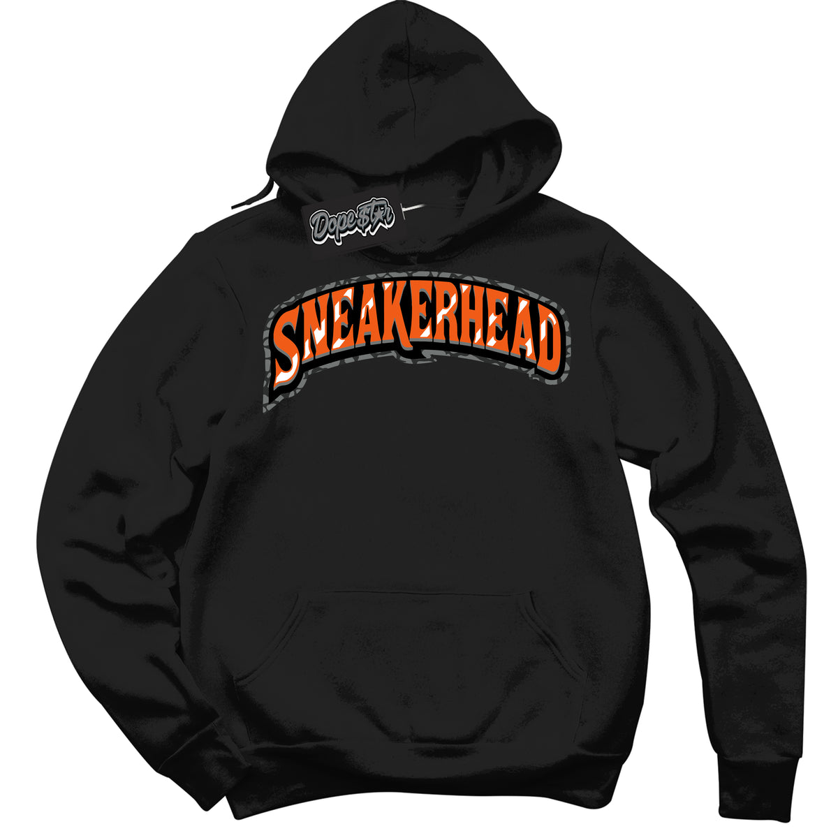 Cool Black Graphic DopeStar Hoodie with “  Sneakerhead  “ print, that perfectly matches Fear Pack 3s sneakers