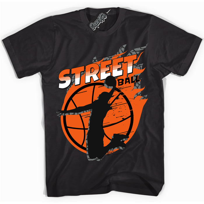Cool Black graphic tee with “ Street Ball ” design, that perfectly matches Fear Pack 3s sneakers 