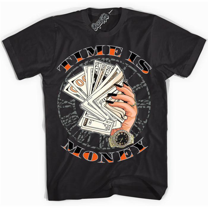 Cool Black graphic tee with “ Time Is Money ” design, that perfectly matches Fear Pack 3s sneakers 