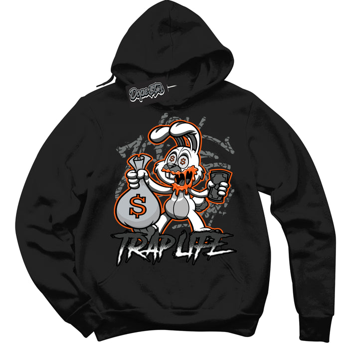 Cool Black Graphic DopeStar Hoodie with “ Trap Rabbit “ print, that perfectly matches Fear Pack 3s sneakers
