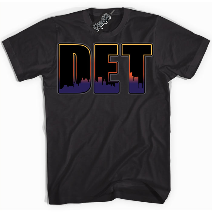 Cool Black Shirt with “ Detroit” design that perfectly matches J Balvin Rio 3s Sneakers.