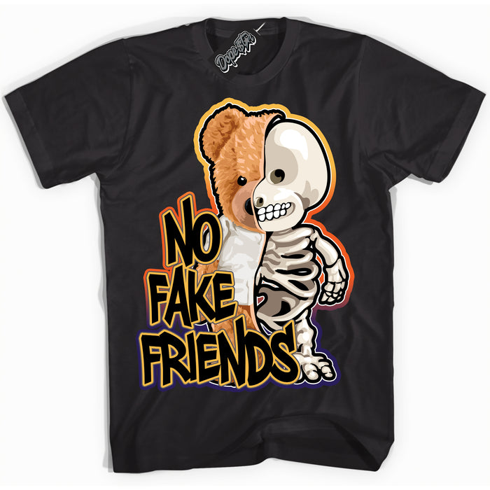 Cool Black Shirt with “ No Fake Friends” design that perfectly matches J Balvin Rio 3s Sneakers.