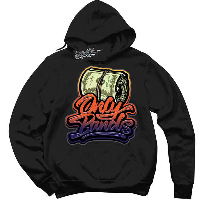 Cool Black Hoodie with “ Only Bands ”  design that Perfectly Matches J Balvin Rio 3s Sneakers.