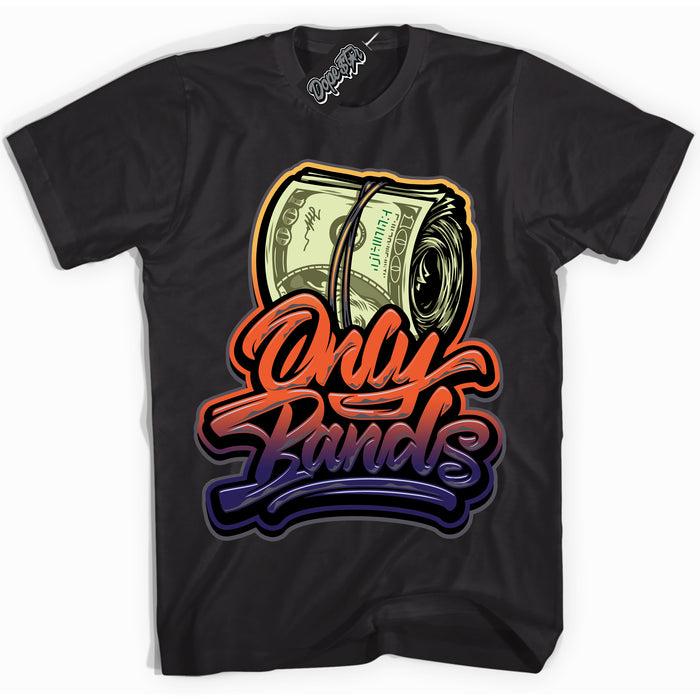 Cool Black Shirt with “ Only Bands” design that perfectly matches J Balvin Rio 3s Sneakers.