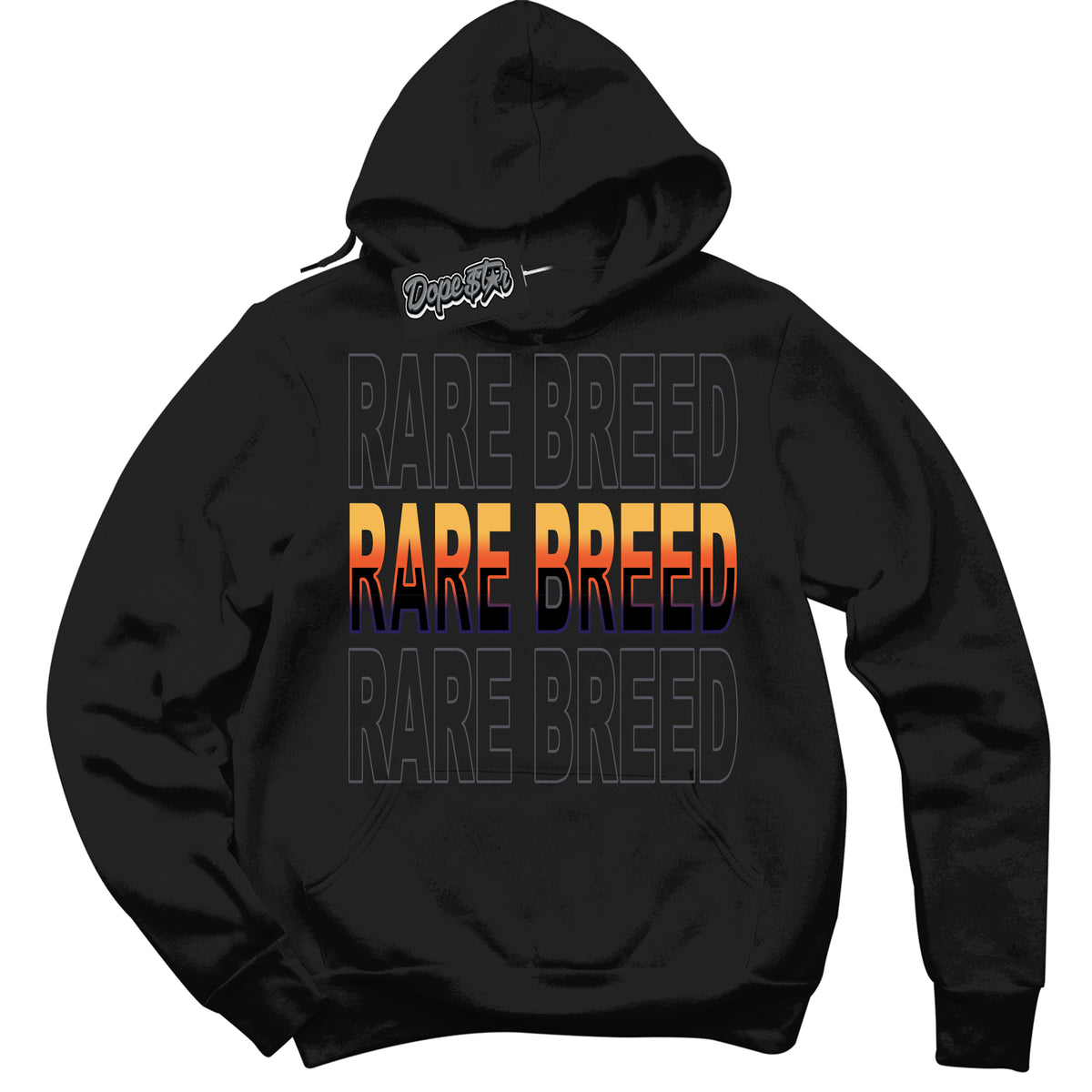 Cool Black Hoodie with “ Rare Breed ”  design that Perfectly Matches J Balvin Rio 3s Sneakers.