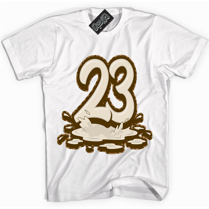 Cool White graphic tee with “ 23 Melting ” design, that perfectly matches Palomino 3s sneakers 