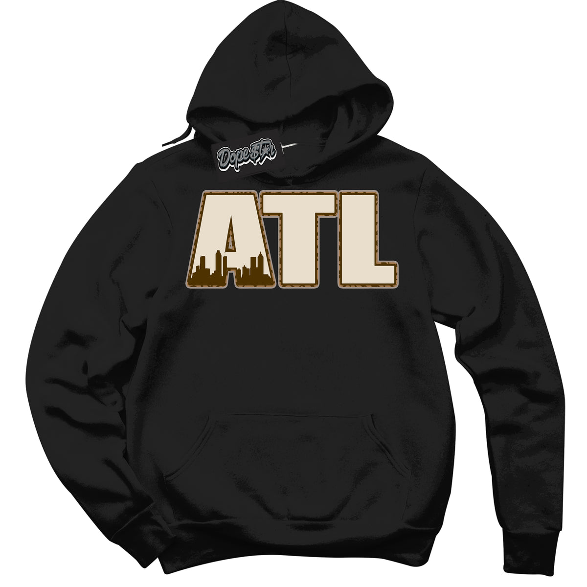 Cool Black Graphic DopeStar Hoodie with “ Atlanta “ print, that perfectly matches Palomino 3s sneakers