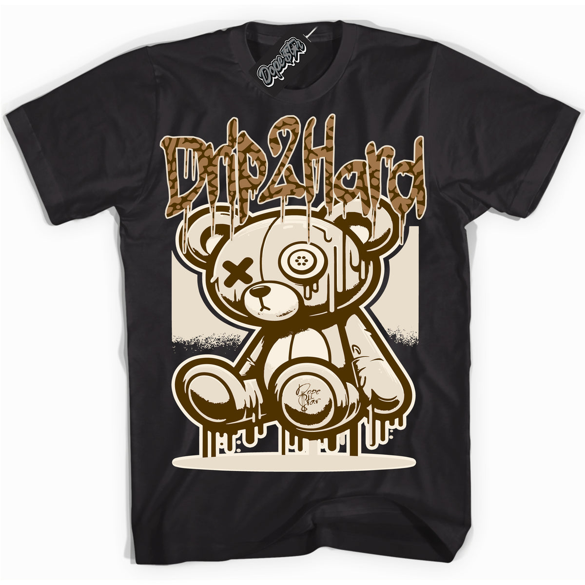 Cool Black graphic tee with “ Drip 2 Hard ” design, that perfectly matches Palomino 3s sneakers 