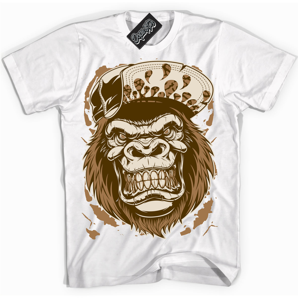 Cool White graphic tee with “ Gorilla Beast ” design, that perfectly matches Palomino 3s sneakers 